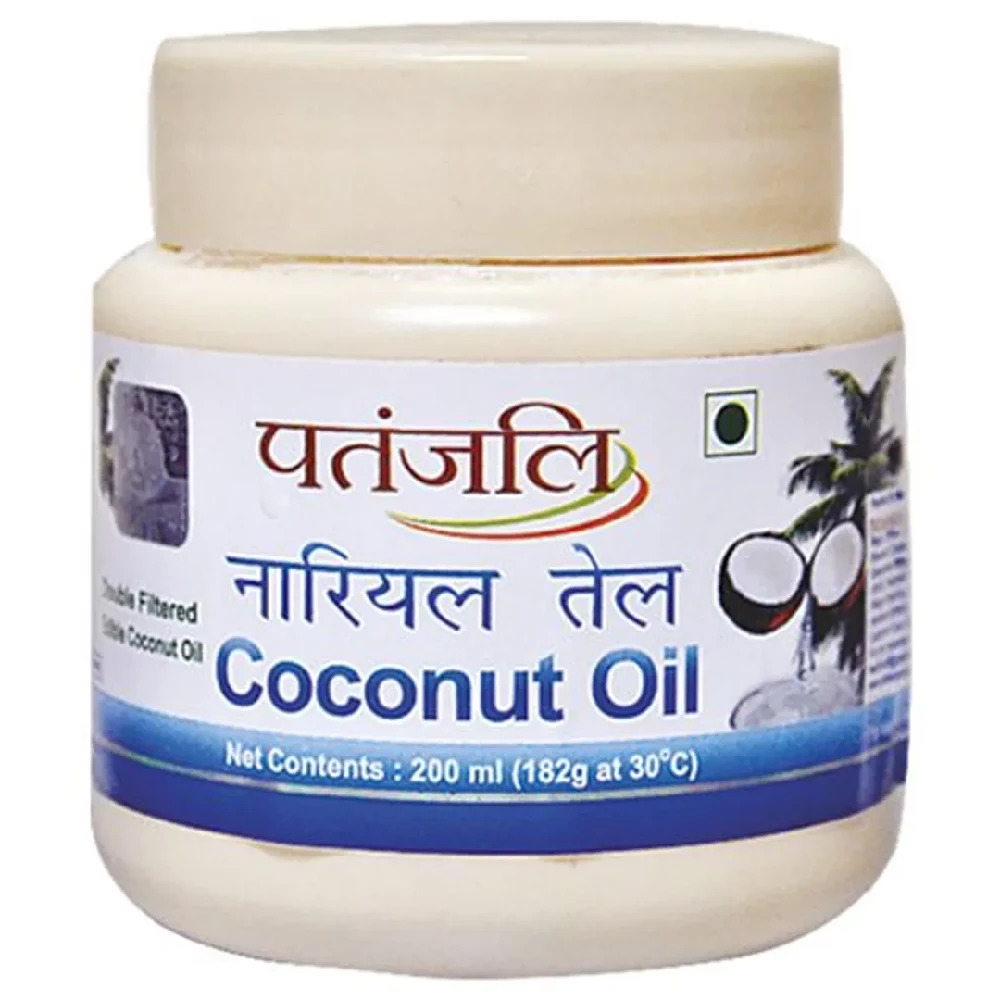 Patanjali Coconut Oil, Free From Argemone Oil, 200 ml Jar-1.webp